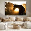 Horse at Sunset Wall Art Animal Canvas Print