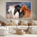 Animal Wall Art Three Horses Farmhouse Art Canvas, Framed by MyGreatCanvas | Canvas Wall Art Prints | Photo Prints & Wall Decor