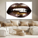 Close Up Lips Wall Art Canvas Print