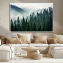 Captivating Misty Forest Wall Art Premium Canvas Print,