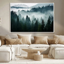 Captivating Misty Forest Wall Art Canvas, Premium Canvas