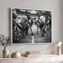 American Football Wall Art Canvas Print Framed Stadium Sport