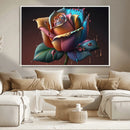 Abstract Rose Wall Art Canvas Print