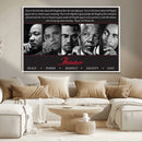 Thinker Quintet Canvas Wall Art – Martin, Obama, Malcolm X,