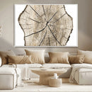 Abstract Wood Tree Ring Wall Art - Ready to Hang Minimalist
