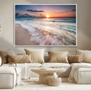 Sunset Beach Wall Art – Soothing Coastal Landscape, Ready to