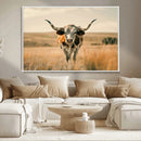 Texas Cow Wall Art Canvas Print for Farm House Wall Decor, by MyGreatCanvas | Canvas Wall Art Prints | Photo Prints & Wall Decor