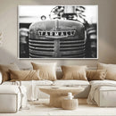 Vintage Farmall Tractor Wall Art Canvas Print, Rustic