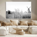 Vintage Farmhouse Black and White Triptych Wall Art – Giclee