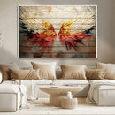 Abstract Angel Wings Canvas Wall Art – Framed and Ready to