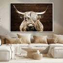 Highland Cow Wall Art Canvas Print, Rustic Farmhouse Decor, by MyGreatCanvas | Canvas Wall Art Prints | Photo Prints & Wall Decor