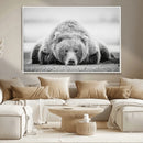 Resting Grizzly Bear Wall Art Canvas Print – Majestic Lazy by MyGreatCanvas | Canvas Wall Art Prints | Photo Prints & Wall Decor