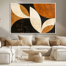 Geometric Abstract Wall Art Canvas Print, Mid Century Modern