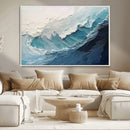 Ocean Wave Canvas Wall Art Print – Coastal Living Room Large