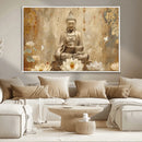 Buddha Wall Art Canvas Print, Buddha Meditation Room Decor,