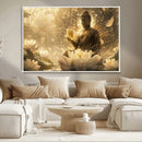 Golden Buddha Wall Art | Yoga Room Decor and Meditation Room by MyGreatCanvas | Canvas Wall Art Prints | Photo Prints & Wall Decor