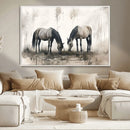 Chines Ink Style Vintage Horses Wall Art Canvas Print for by MyGreatCanvas | Canvas Wall Art Prints | Photo Prints & Wall Decor