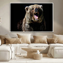 Grizzly Bear Canvas Print | Wildlife Wall Art for Cabin by MyGreatCanvas | Canvas Wall Art Prints | Photo Prints & Wall Decor