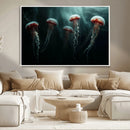 Abstract Jellyfish Wall Art Canvas Print