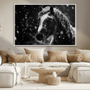 Winter Horse Wall Art | Black and White Horse Print | Ready by MyGreatCanvas | Canvas Wall Art Prints | Photo Prints & Wall Decor
