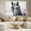 Western Wall Art | Black and White Winter Horse Wall Art | by MyGreatCanvas | Canvas Wall Art Prints | Photo Prints & Wall Decor