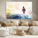 Watercolor Jesus Walking on Water Canvas Print, Christian by MyGreatCanvas | Canvas Wall Art Prints | Photo Prints & Wall Decor