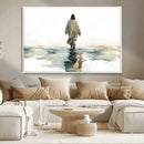 Abstract Jesus Wall Art Canvas Print, Christian Wall Art,