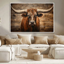 Longhorn Bull Wall Art | Canvas Print | Ready to Hang | by MyGreatCanvas | Canvas Wall Art Prints | Photo Prints & Wall Decor