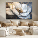 White Magnolia Flower Wall Art Canvas Print | Abstract