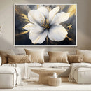 White Flower Wall Art Canvas Print | Ready to Hang |