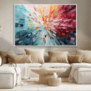 Radiant Bloom Abstract Floral Wall Art Canvas Print -