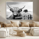 Scottish Highland Cow Wall Art | Rustic Farmhouse Décor |