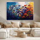 Vibrant Abstract Fish Swarm Art – Colorful Fish Inspired