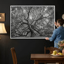 Majestic Angel Oak Tree Black and White Canvas Print – Multi by MyGreatCanvas | Canvas Wall Art Prints | Photo Prints & Wall Decor