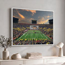 University of Michigan Wolverines Print Canvas, Football