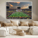 University of Michigan Wolverines Print Canvas, Football