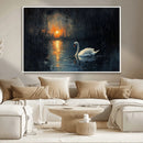 Abstract Swan on Water Wall Art Canvas Print - Elegant by MyGreatCanvas | Canvas Wall Art Prints | Photo Prints & Wall Decor