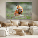 Heartwarming Fox and Baby Cub Wall Art | Ready to Hang