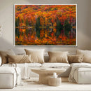 Fall Foliage Wall Art - Autumn Reflection Canvas Print,