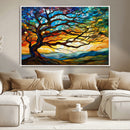 Mosaic Tree Wall Art | Ready to Hang Stained Glass Style