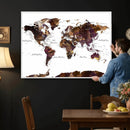 World Map Canvas Print – Detailed Map of the World Wall Art by MyGreatCanvas | Canvas Wall Art Prints | Photo Prints & Wall Decor