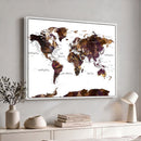 World Map Canvas Print – Detailed Map of the World Wall Art