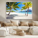 Blue Beach and Sea Wall Art Canvas Print by MyGreatCanvas | Canvas Wall Art Prints | Photo Prints & Wall Decor