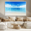 Beach Scene Canvas Wall Art Print – Tranquil Ocean Horizon by MyGreatCanvas | Canvas Wall Art Prints | Photo Prints & Wall Decor
