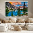 Canadian Rockies Moraine Lake Wall Art Canvas Print, Pine
