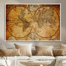 Vintage World Map Canvas Print – Antique Push Pin Travel by MyGreatCanvas | Canvas Wall Art Prints | Photo Prints & Wall Decor