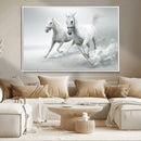 Large Wall Art Canvas Print – Beautiful Running White Horses by MyGreatCanvas | Canvas Wall Art Prints | Photo Prints & Wall Decor