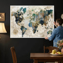 Framed Vintage World Map Wall Art – Abstract Map Canvas by MyGreatCanvas | Canvas Wall Art Prints | Photo Prints & Wall Decor