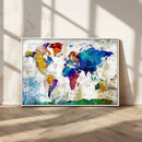 World Map Canvas Print – Framed Travel Map Wall Art for by MyGreatCanvas | Canvas Wall Art Prints | Photo Prints & Wall Decor