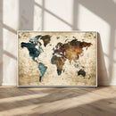 World Map Canvas Print – Detailed Map of the World Wall Art by MyGreatCanvas | Canvas Wall Art Prints | Photo Prints & Wall Decor